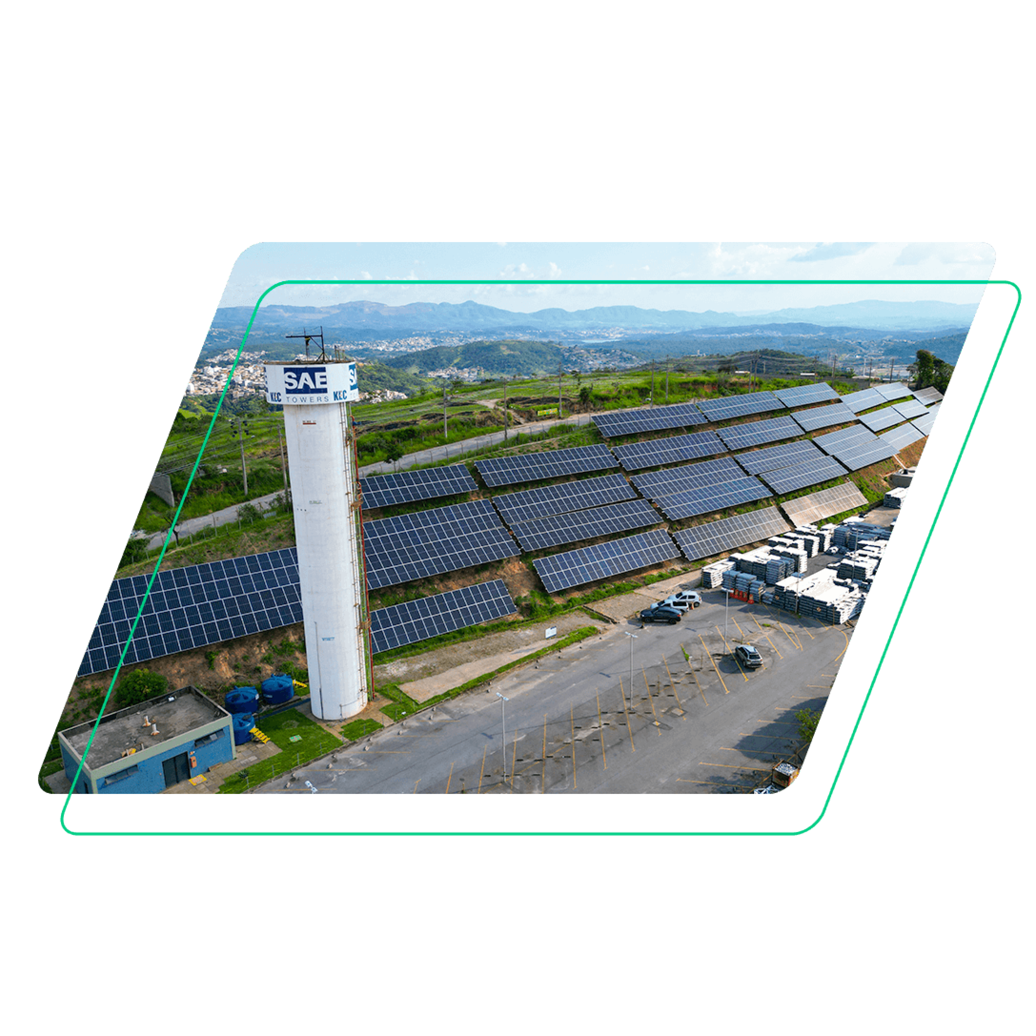 Usina solar SAE Towers Contagem - Empresa Greenvolt
